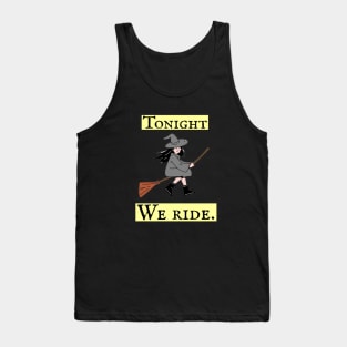 Witch riding broom Tank Top